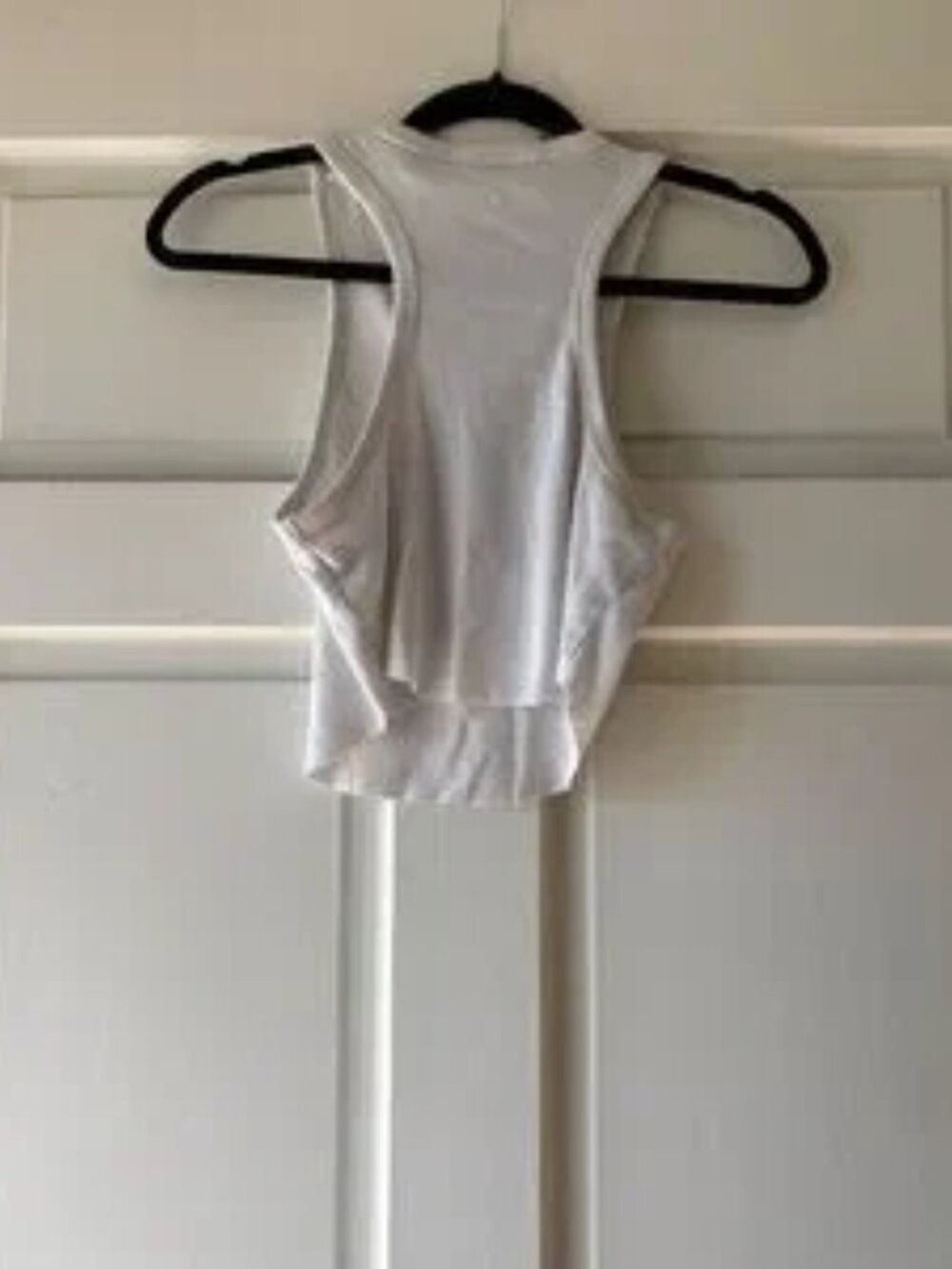 White Sleeveless Ribbed Top - Picture 4 of 4